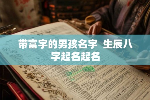 带富字的男孩名字  生辰八字起名起名