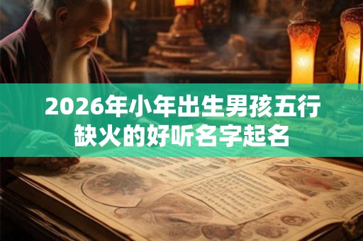 2026年小年出生男孩五行缺火的好听名字起名
