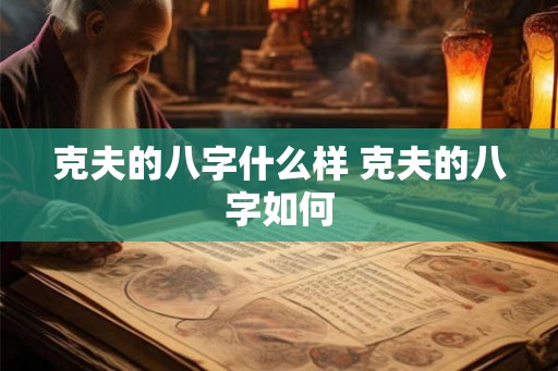 克夫的八字什么样 克夫的八字如何