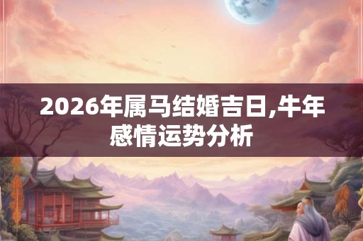 2026年属马结婚吉日,牛年感情运势分析 2026年属马结婚吉日,牛年感情运势分析