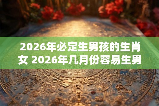 2026年必定生男孩的生肖女 2026年几月份容易生男孩