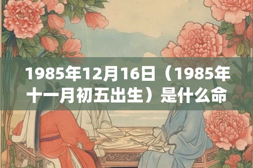 1985年12月16日（1985年十一月初五出生）是什么命_命运如何