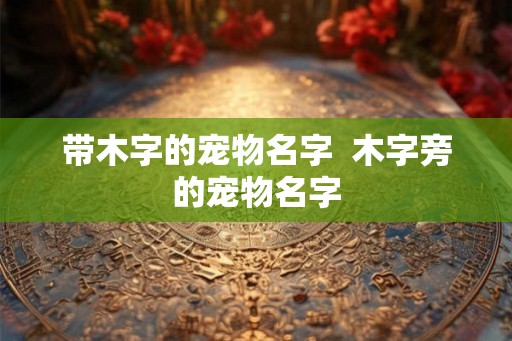 带木字的宠物名字  木字旁的宠物名字