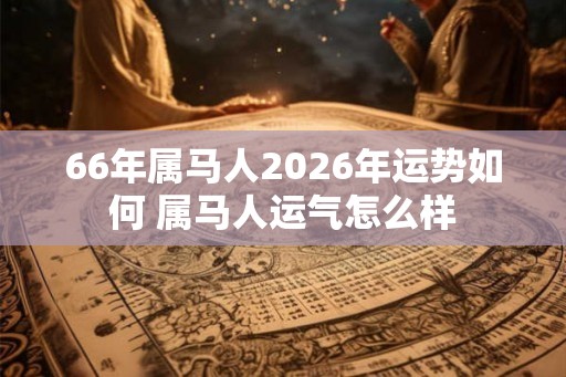 66年属马人2026年运势如何 属马人运气怎么样