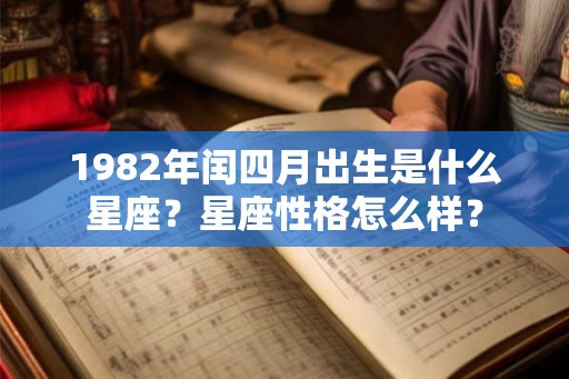 1982年闰四月出生是什么星座?星座性格怎么样? 1982年闰四月出生是什么星座?星座性格怎么样?