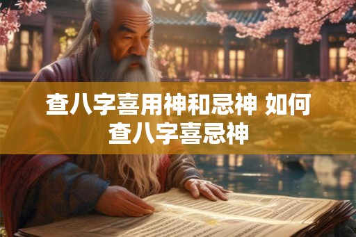 查八字喜用神和忌神 如何查八字喜忌神