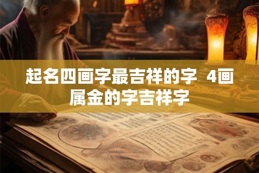起名四画字最吉祥的字  4画属金的字吉祥字