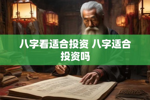 八字看适合投资 八字适合投资吗