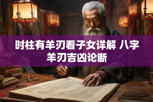 时柱有羊刃看子女详解 八字羊刃吉凶论断