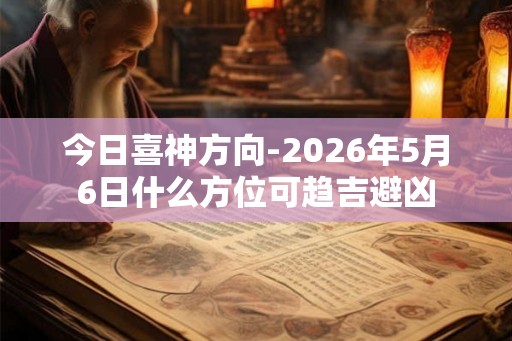 今日喜神方向-2026年5月6日什么方位可趋吉避凶