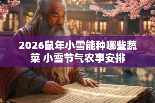 2026鼠年小雪能种哪些蔬菜 小雪节气农事安排