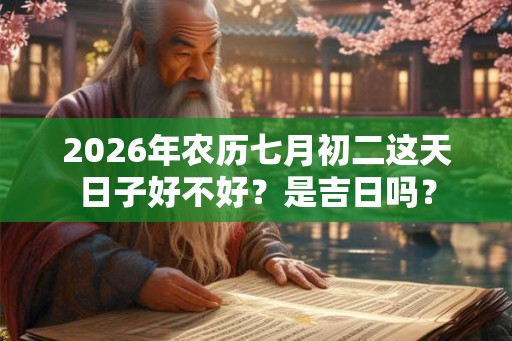 2026年农历七月初二这天日子好不好？是吉日吗？
