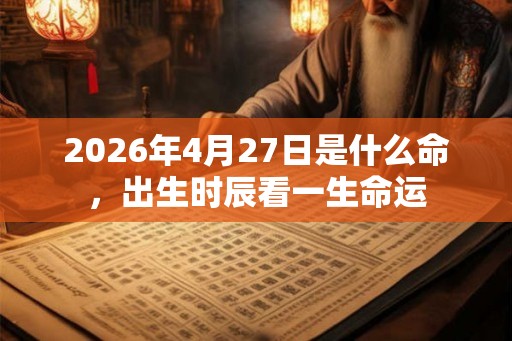 2026年4月27日是什么命，出生时辰看一生命运