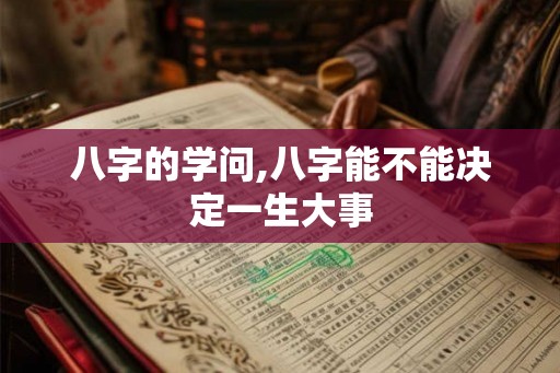 八字的学问,八字能不能决定一生大事