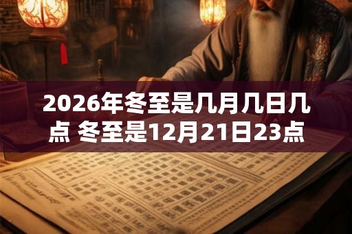 2026年冬至是几月几日几点 冬至是12月21日23点