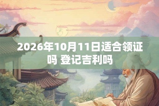 2026年10月11日适合领证吗 登记吉利吗