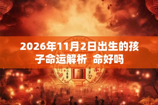 2026年11月2日出生的孩子命运解析  命好吗