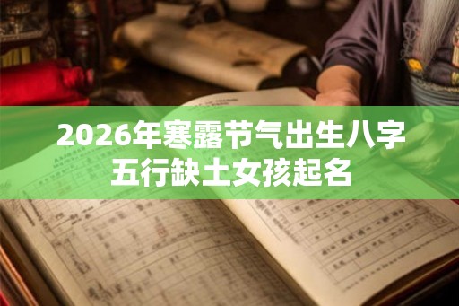 2026年寒露节气出生八字五行缺土女孩起名