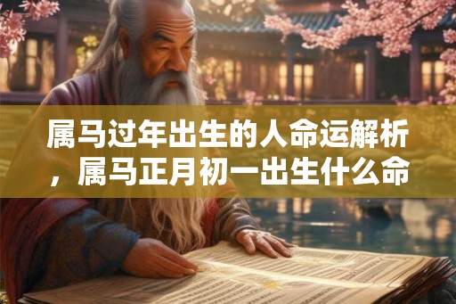 属马过年出生的人命运解析，属马正月初一出生什么命？