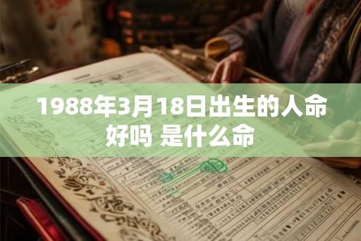 1988年3月18日出生的人命好吗 是什么命