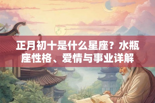 正月初十是什么星座？水瓶座性格、爱情与事业详解