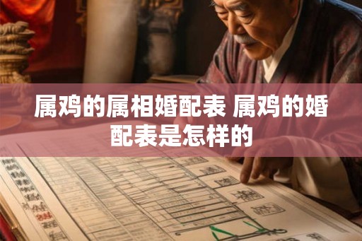 属鸡的属相婚配表 属鸡的婚配表是怎样的