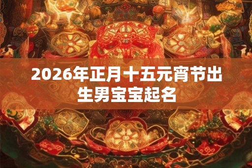 2026年正月十五元宵节出生男宝宝起名