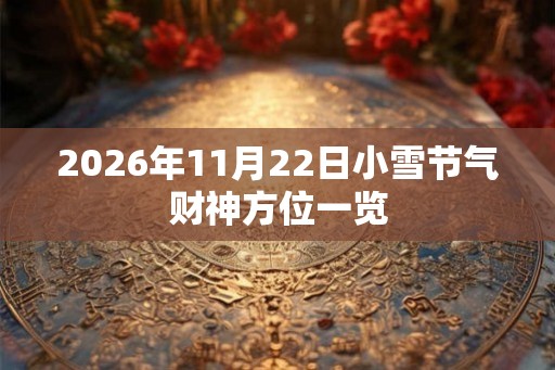 2026年11月22日小雪节气财神方位一览