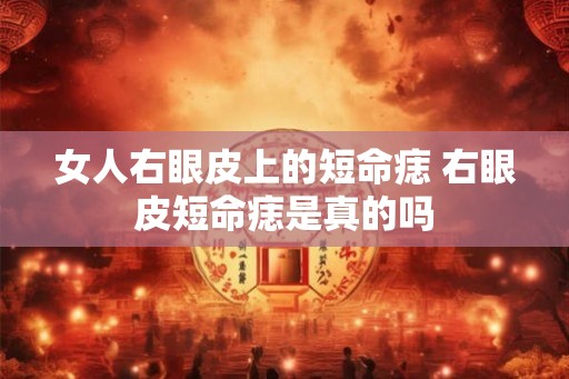 女人右眼皮上的短命痣 右眼皮短命痣是真的吗