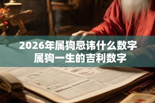 2026年属狗忌讳什么数字  属狗一生的吉利数字