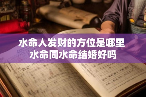 水命人发财的方位是哪里 水命同水命结婚好吗 水命人发财的方位是哪里 水命同水命结婚好吗