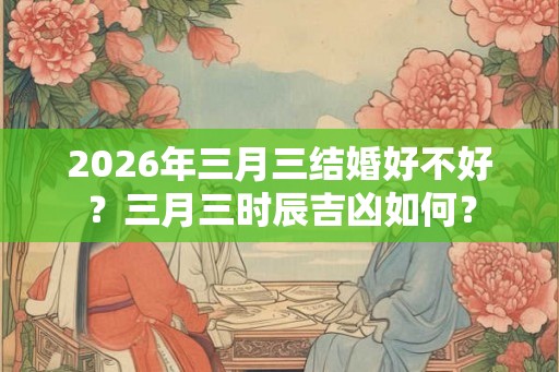 2026年三月三结婚好不好？三月三时辰吉凶如何？