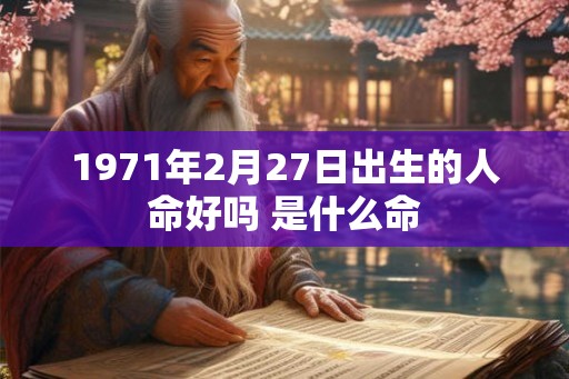 1971年2月27日出生的人命好吗 是什么命