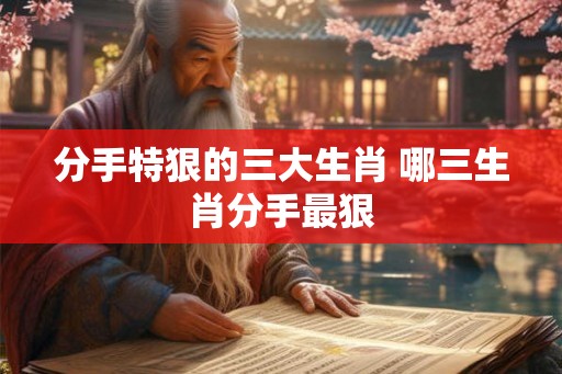 分手特狠的三大生肖 哪三生肖分手最狠