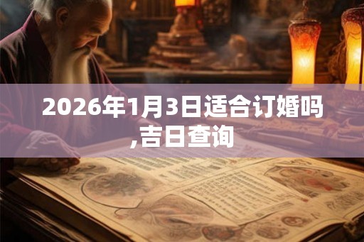 2026年1月3日适合订婚吗,吉日查询