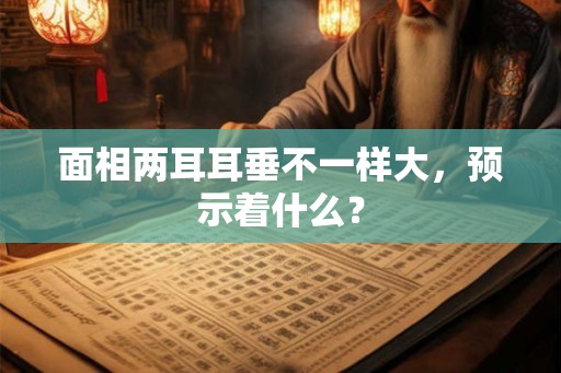 面相两耳耳垂不一样大，预示着什么？