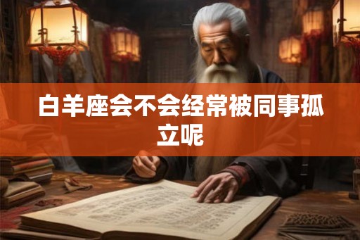 白羊座会不会经常被同事孤立呢