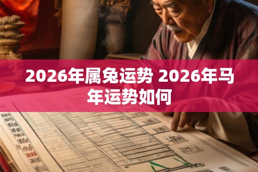 2026年属兔运势 2026年马年运势如何