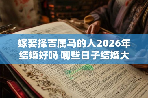嫁娶择吉属马的人2026年结婚好吗 哪些日子结婚大吉