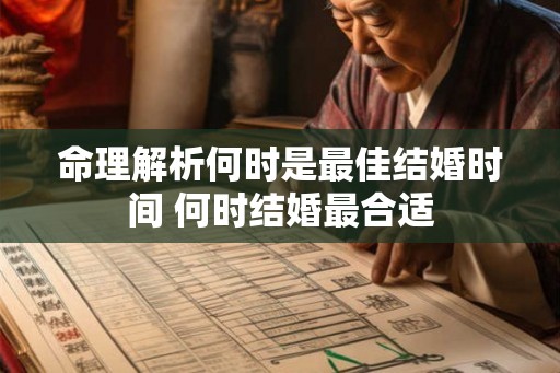 命理解析何时是最佳结婚时间 何时结婚最合适