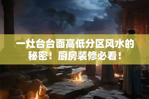 一灶台台面高低分区风水的秘密！厨房装修必看！