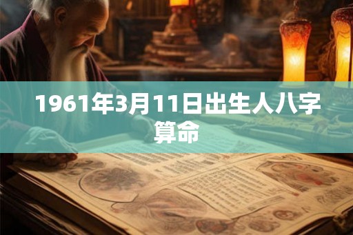 1961年3月11日出生人八字算命