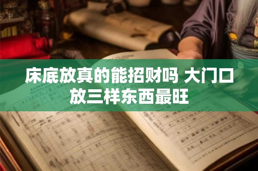 床底放真的能招财吗 大门口放三样东西最旺