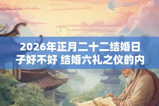 2026年正月二十二结婚日子好不好 结婚六礼之仪的内容