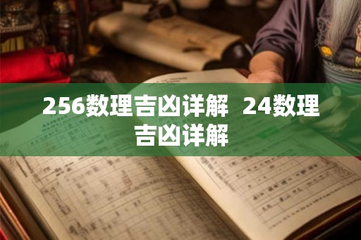 256数理吉凶详解  24数理吉凶详解