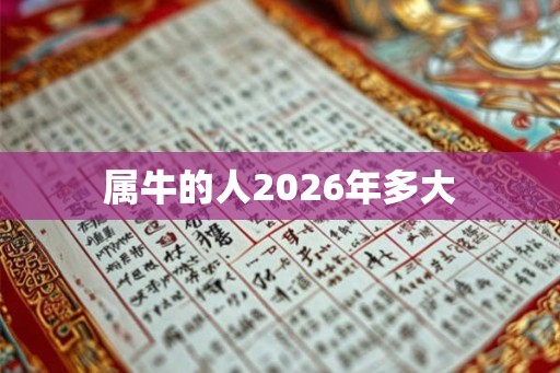 属牛的人2026年多大