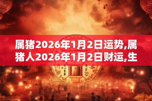 属猪2026年1月2日运势,属猪人2026年1月2日财运,生肖猪2026年1月2日运势
