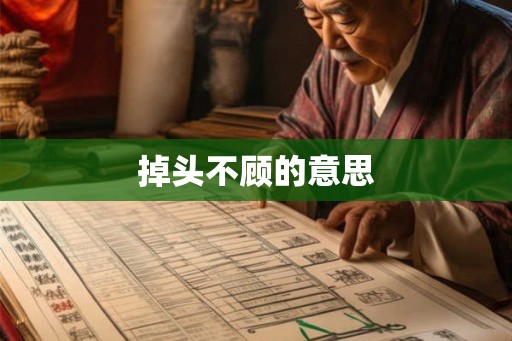 掉头不顾的意思 掉头不顾的意思
