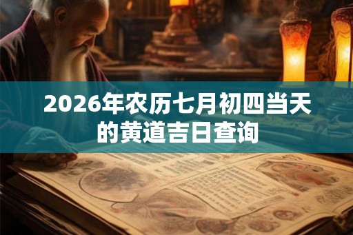 2026年农历七月初四当天的黄道吉日查询 2026年农历七月初四当天的黄道吉日查询