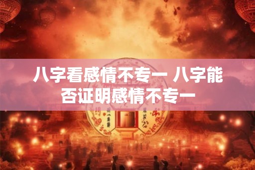 八字看感情不专一 八字能否证明感情不专一
